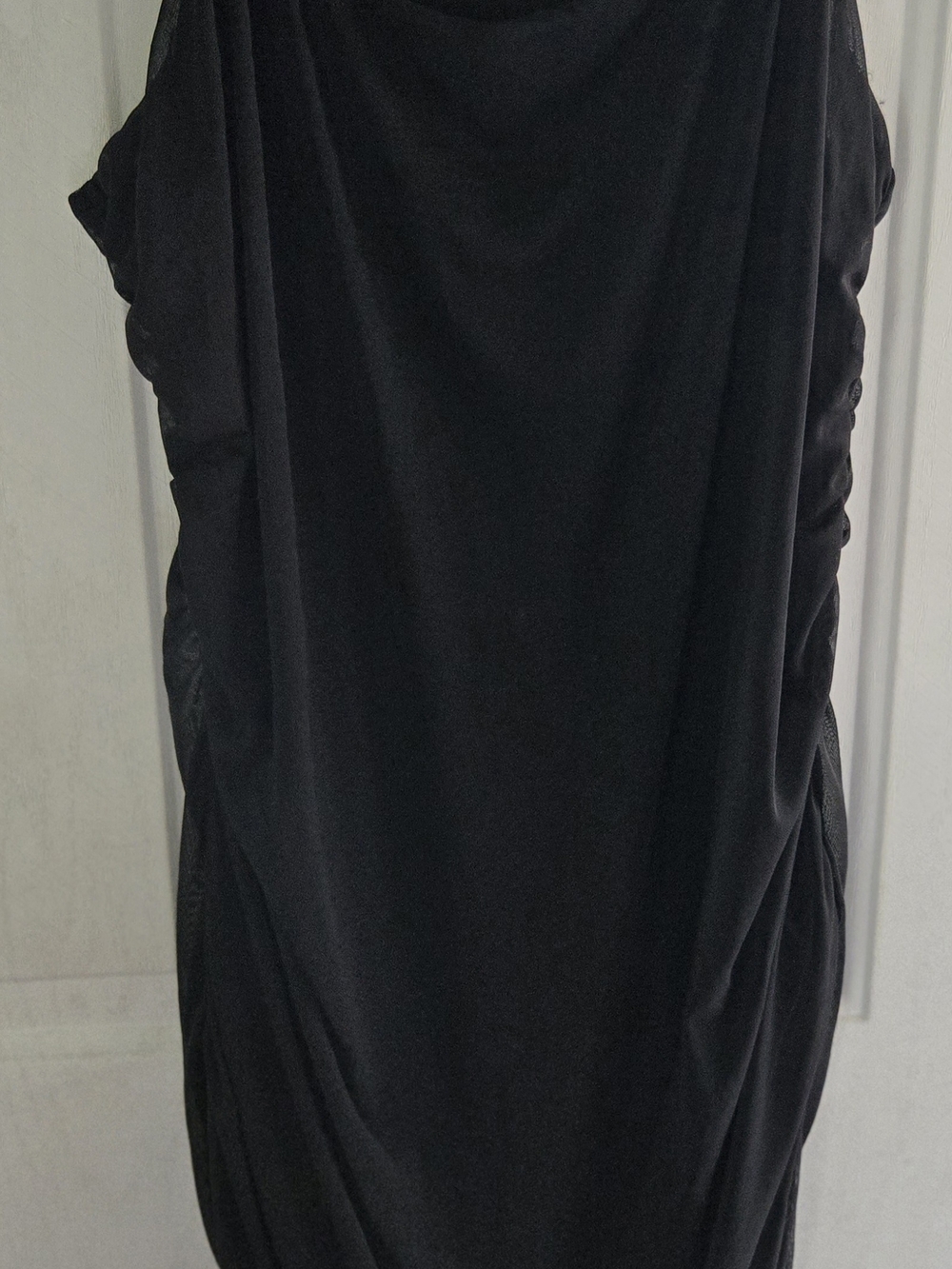 Classic Black Women's Top - Sleek Draped Style